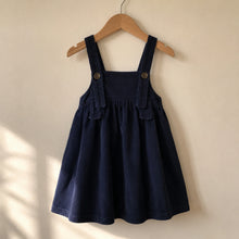 Girls Navy Corduroy Pinafore Dress, Gingham Ruffle Blouse or 2-Piece Fall Set
