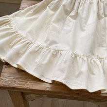 Girls Ivory Tie-Shoulder Maxi Dress, Open-Back Linen-Look Fall Dress
