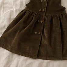 Girls Eyelet Lace Collar Top or Olive Brown Corduroy Pinafore Dress, Fall Separates