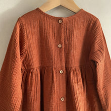 Girls Double Gauze Dress, Long Sleeve Cotton Toddler Fall Dress