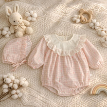 Baby Girl Gift Set Cotton Romper With Bonnet, Cute Baby Girl Outfit, Newborn Girl Clothes, Infant Romper, Baby Shower Gift