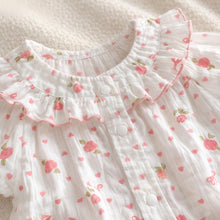 Floral Ruffle Cotton Baby Romper, Spring Summer Toddler Outfit