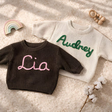 Custom Embroidered Baby Name Sweater: Soft Knit Keepsake Gift