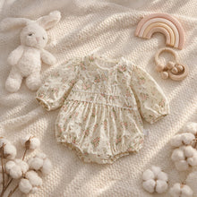 Floral Cotton Baby Romper, Lace Collar Toddler Outfit, Spring Newborn Clothes