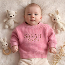 Custom Baby Name Sweater, Personalized Embroidered Knit Jumper for Newborns & Toddlers, Soft Cozy Baby Gift, Everyday Baby Wear