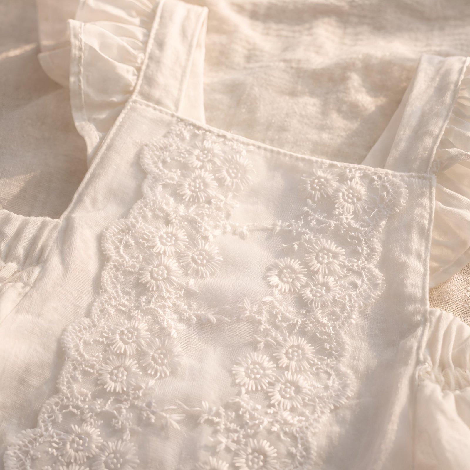 Baby Girl Cotton Romper, Lace Collar Floral Outfit, Soft Summer Clothes