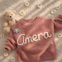 Custom Embroidered Baby Name Sweater: Soft Knit Keepsake Gift