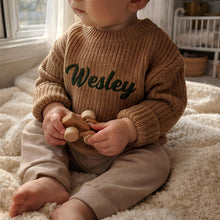 Custom Baby Name Sweater, Personalized Embroidered Knit Jumper for Newborns & Toddlers, Soft Cozy Baby Gift, Everyday Baby Wear