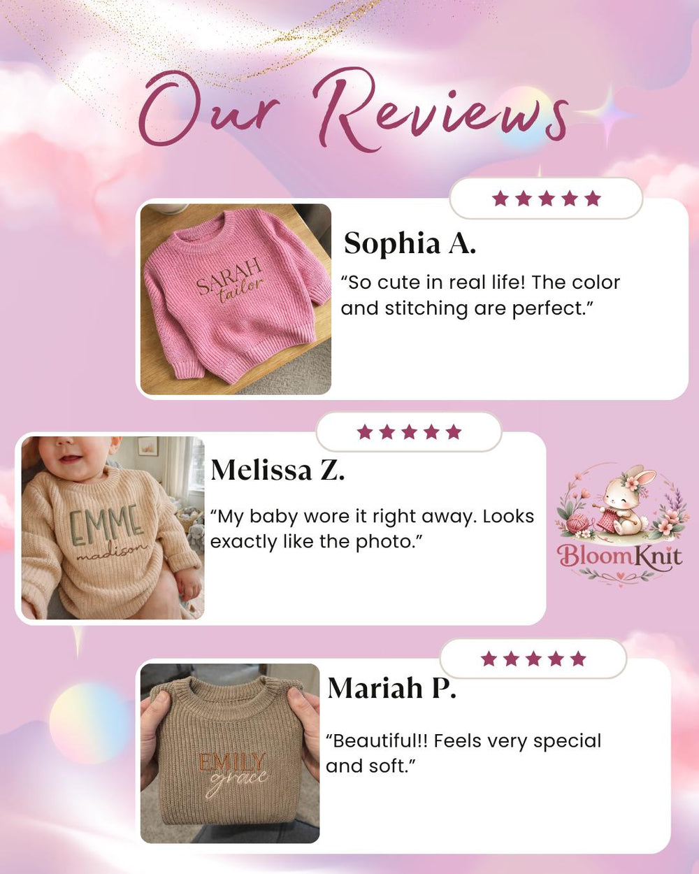 Custom Baby Name Sweater, Personalized Embroidered Knit Jumper for Newborns & Toddlers, Soft Cozy Baby Gift, Everyday Baby Wear
