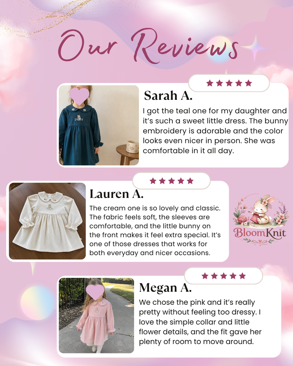 Girls Rabbit Embroidered Cotton Dress, Long Sleeve Cottagecore Toddler Outfit