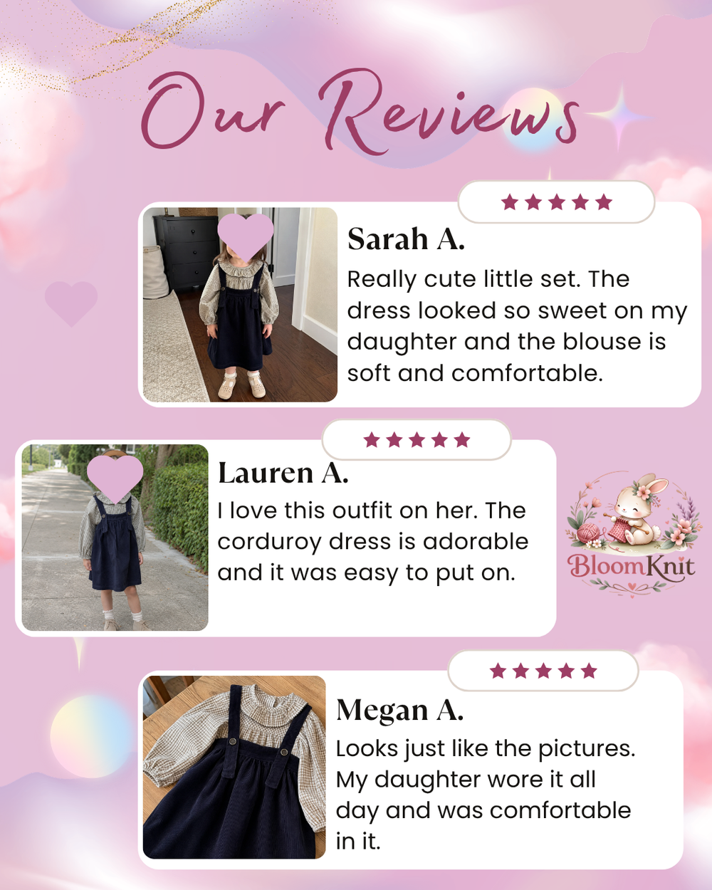Girls Navy Corduroy Pinafore Dress, Gingham Ruffle Blouse or 2-Piece Fall Set