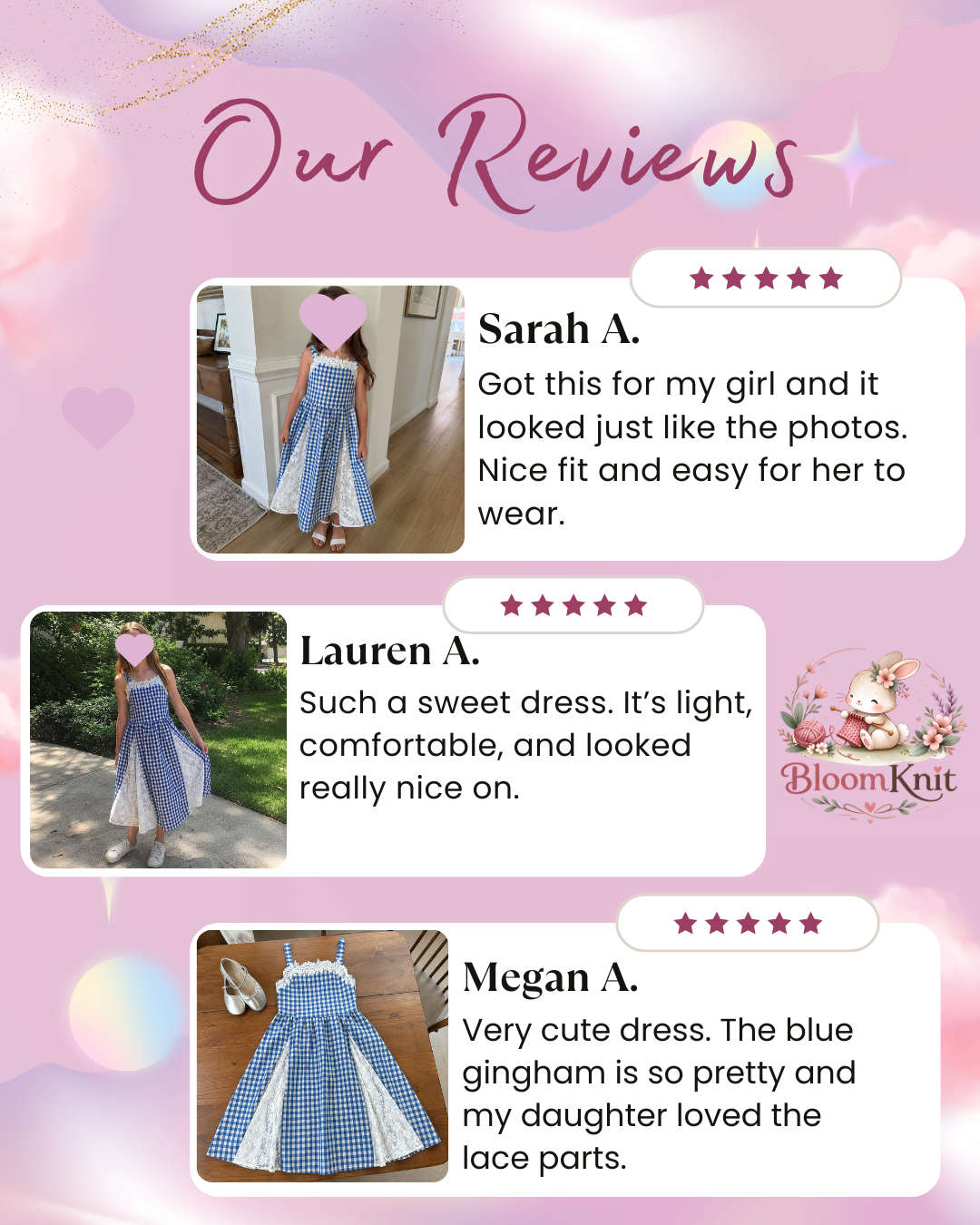 Girls Blue Gingham Maxi Dress with White Floral Lace, Fall Layering Dress