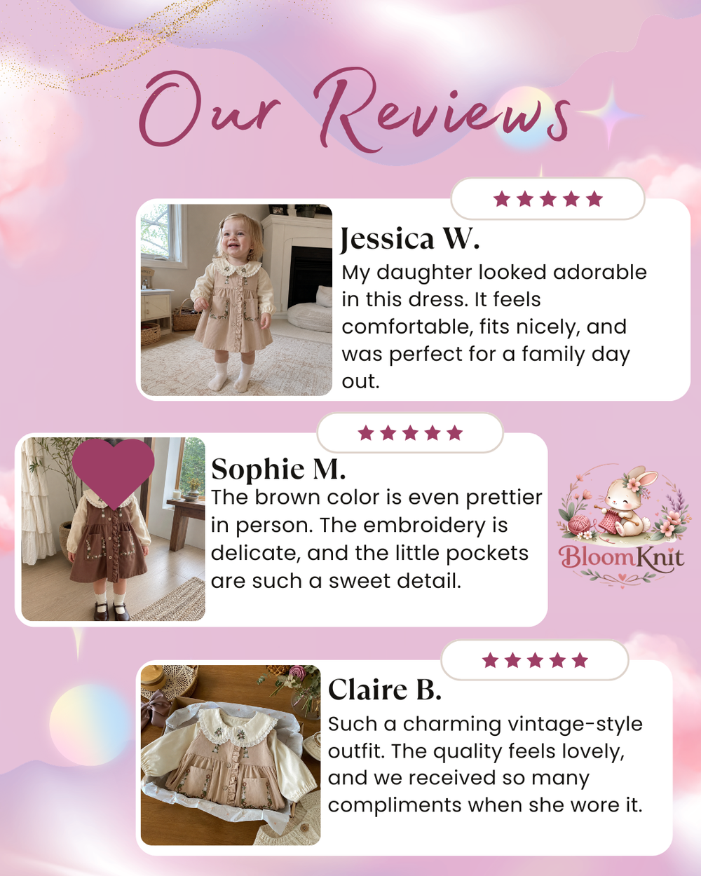 Girls Embroidered Pinafore Dress Set, Cottagecore Toddler Outfit with Peter Pan Collar Blouse