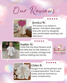 Girls Cotton Ruffle Dress, Puff Sleeves, Back Bow and Floral Styles
