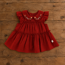 Girls Floral Embroidered Cotton Separates, Ruffle Dress Top or Pants