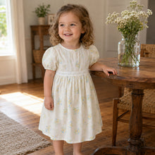 Floral Baby Girl Romper or Dress, Cotton Puff Sleeve Summer Outfit