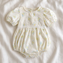 Floral Baby Girl Romper or Dress, Cotton Puff Sleeve Summer Outfit
