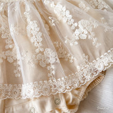 Ivory Lace Baby Romper with Headband & Baby Shower Outfit