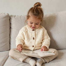 Baby Toddler Cable Knit Cardigan, Textured Button Sweater for Fall