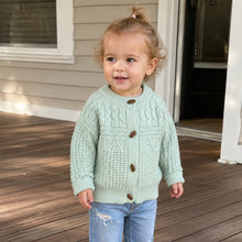 Baby Toddler Cable Knit Cardigan, Textured Button Sweater for Fall