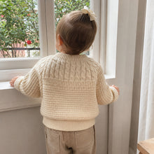 Baby Toddler Cable Knit Cardigan, Textured Button Sweater for Fall