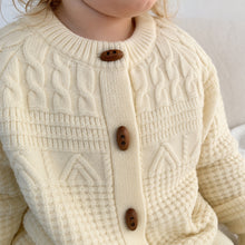 Baby Toddler Cable Knit Cardigan, Textured Button Sweater for Fall