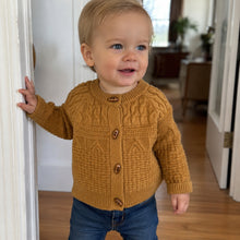 Baby Toddler Cable Knit Cardigan, Textured Button Sweater for Fall