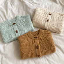 Baby Toddler Cable Knit Cardigan, Textured Button Sweater for Fall