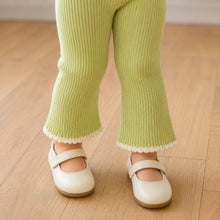 Girls Knit Cardigan and Flared Pants Set, Teddy Bear Two-Piece Outfit