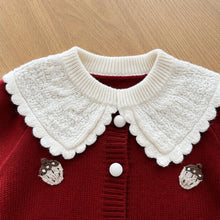Toddler Girl Strawberry Cardigan & Plaid Skirt Set, Red or Ivory Fall Outfit