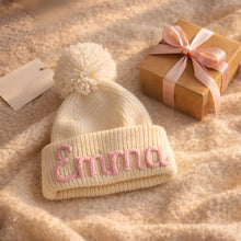 Custom Embroidered Name Newborn Knit Hat, Personalized Baby Beanie, Keepsake Gift