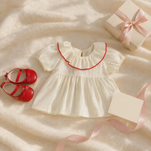 Baby Girl Outfit: Red Checkered Pants, Ruffle Top, Soft Cotton Summer Clothes