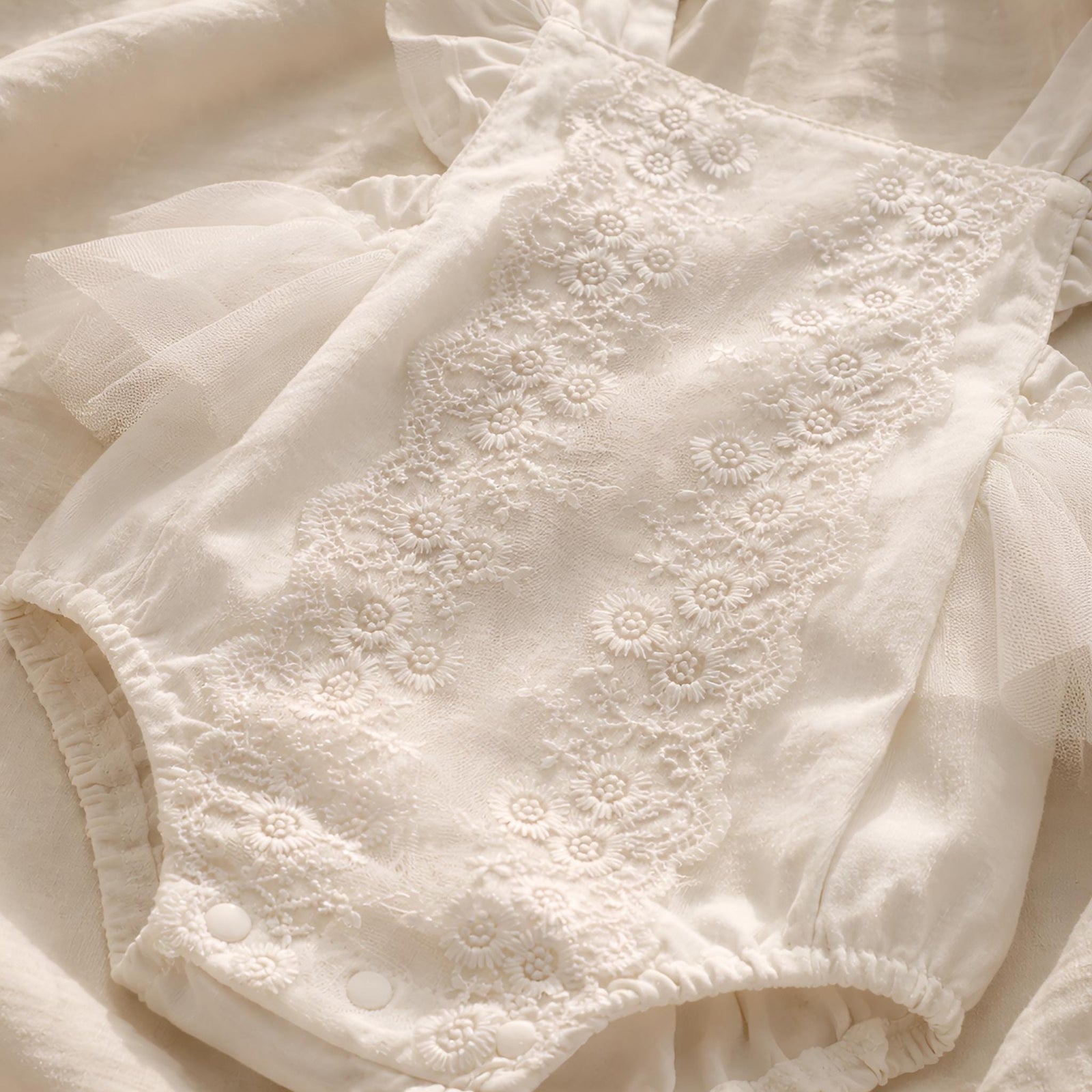 Baby Girl Cotton Romper, Lace Collar Floral Outfit, Soft Summer Clothes