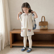 Girls Strawberry Cotton Dress or Shorts Set, Ivory Embroidered Outfit