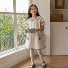 Girls Strawberry Cotton Dress or Shorts Set, Ivory Embroidered Outfit