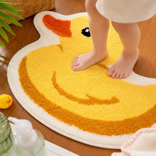 Yellow Duck Bath Mat, Plush Non-Slip Kids Bathroom Rug, Nursery Decor
