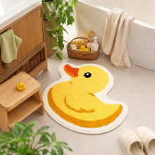Yellow Duck Bath Mat, Plush Non-Slip Kids Bathroom Rug, Nursery Decor