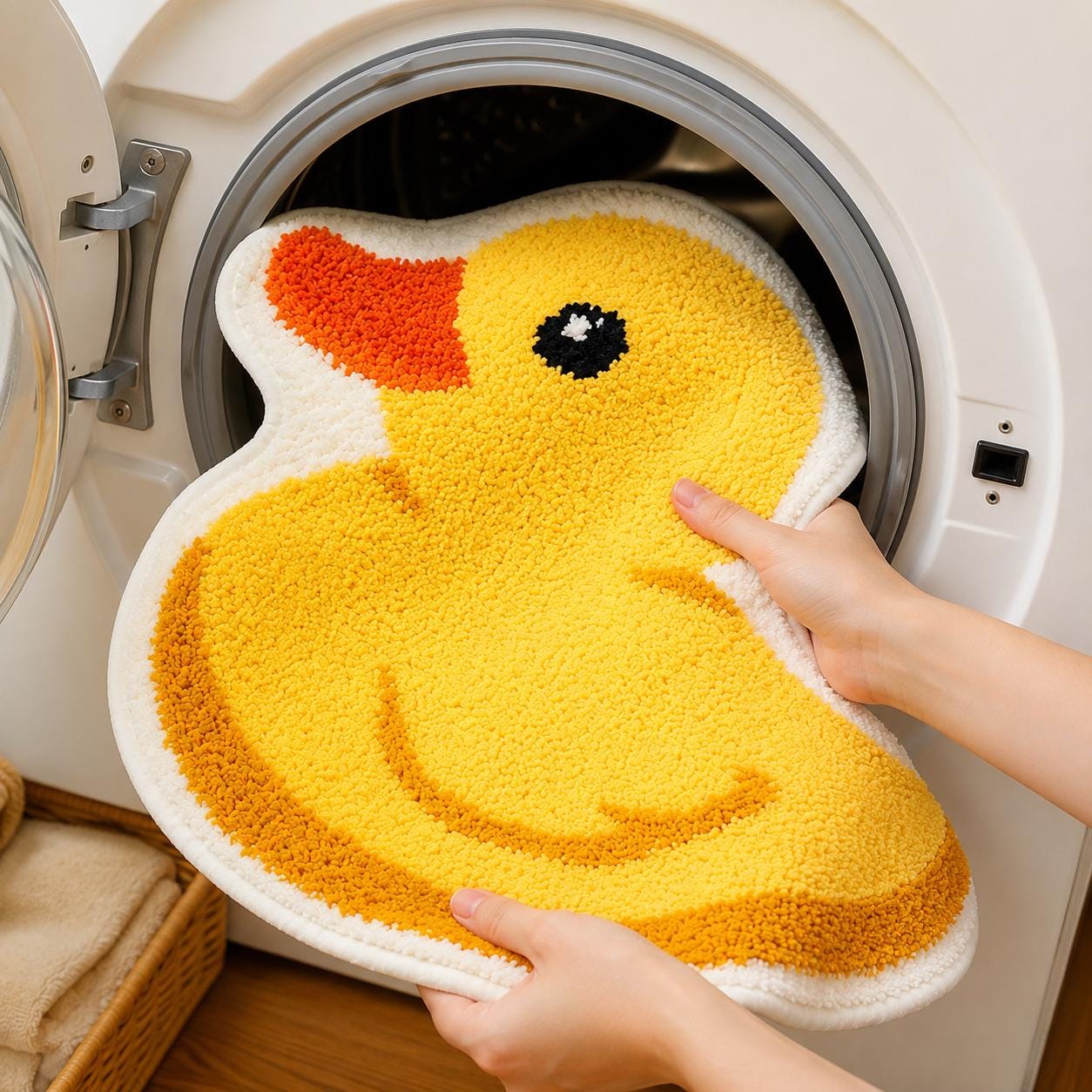 Yellow Duck Bath Mat, Plush Non-Slip Kids Bathroom Rug product image 6