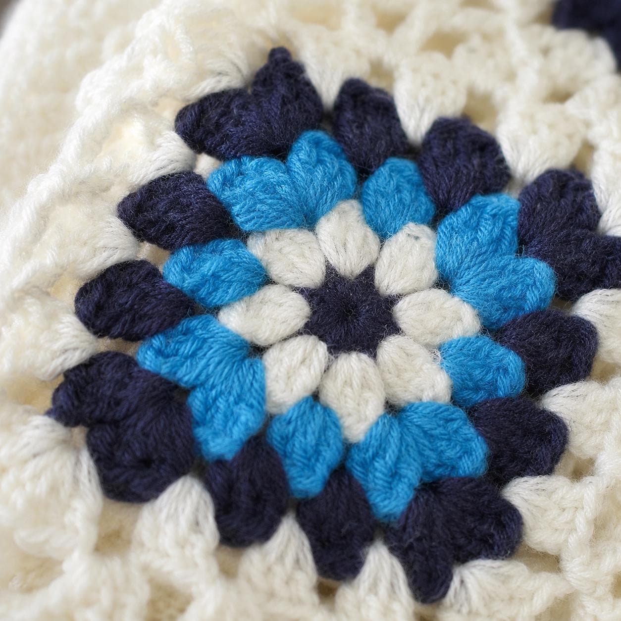 Baby Girl Crochet Sweater, Floral Granny Square Pullover product image 9