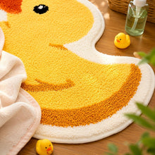 Yellow Duck Bath Mat, Plush Non-Slip Kids Bathroom Rug, Nursery Decor