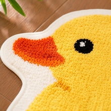 Yellow Duck Bath Mat, Plush Non-Slip Kids Bathroom Rug, Nursery Decor