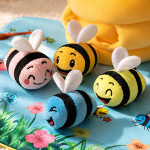 Soft Beehive Baby Sensory Toy with Plush Bees, Rattle, Crinkle, Squeaker and Mirror