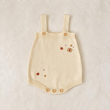 Embroidered Cotton Knit Baby Cardigan or Romper, Vintage Style Outfit, Baby Gift