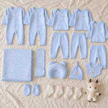20-Piece Newborn Baby Gift Set with Cotton Outfits, Blanket and Accessories