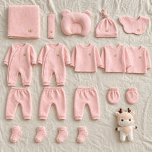 20-Piece Newborn Baby Gift Set with Cotton Outfits, Blanket and Accessories