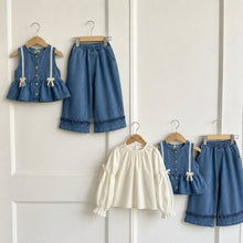 Girls Denim Vest and Wide-Leg Pants Set, 2 or 3-Piece Back to School Outfit