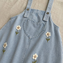 Girls Denim Pinafore Dress, Lace Ruffle Blouse Two-Piece Set, Back to School Outfit