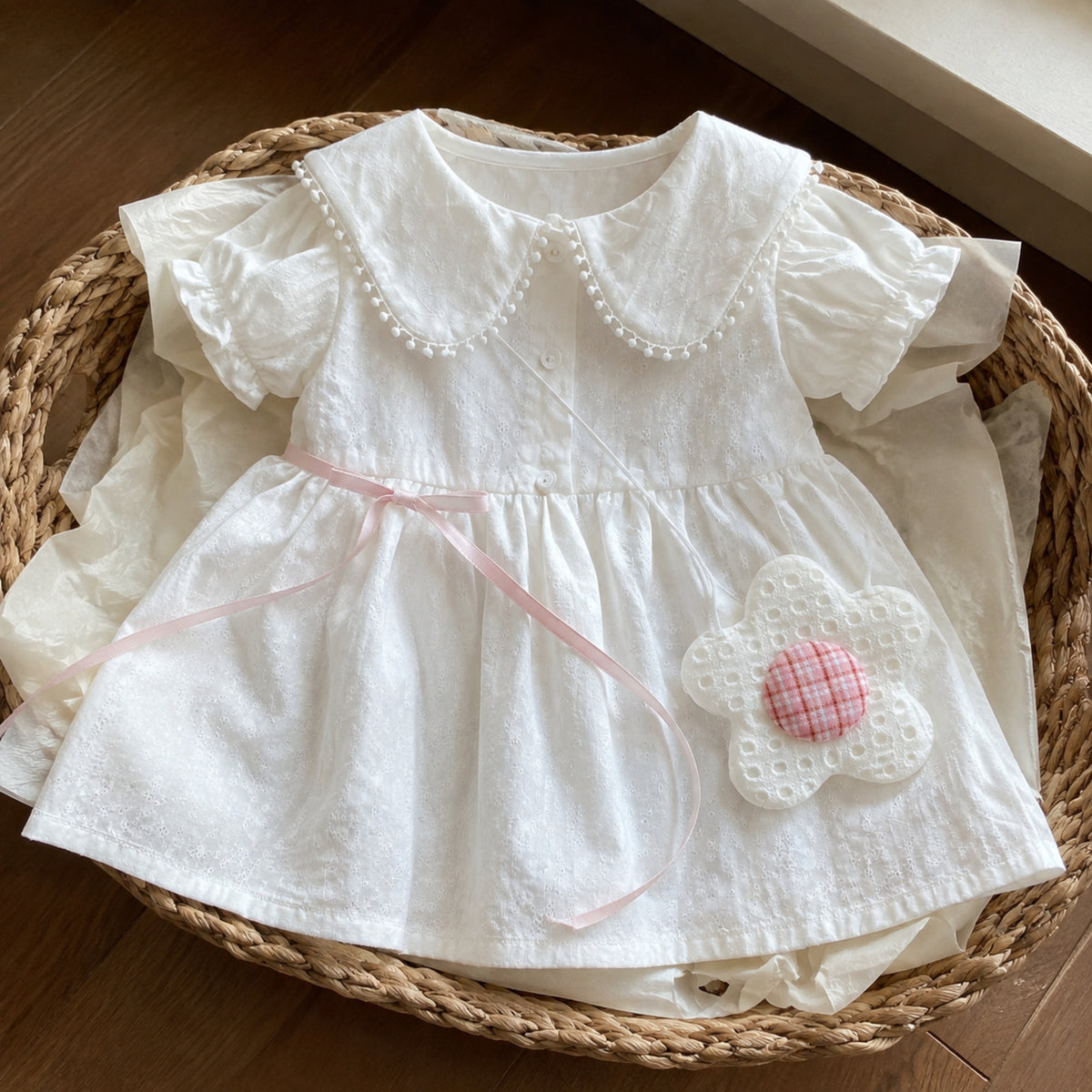White flower collar summer dress gift arrangement