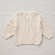 Kids Chunky Cotton Sweater, Textured Knit Pullover, 14 Colors