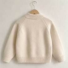 Girls Heart Knit Zip Cardigan, Red or Off-White